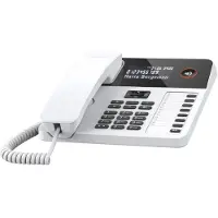 Gigaset DESK 600, Analoges Telefon, Kabelgebundenes Mobilteil, 100 Eintragungen, Anrufer-Identifikation, Weiß