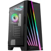 Aerocool Boitier Moyen Tour ATX Mirage V2 RGB avec panneau vitré (Noir)