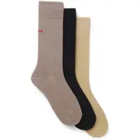 HUGO Dreierpack Socken in normaler Länge mit Logos Grösse 39-42