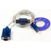 Microconnect USBADB25, Transparent, 1,8 m, USB Typ-A, DB-9, Stecker, Stecker