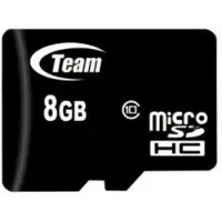 Team Group Micro SDHC Class 10 8GB, 8 GB, MicroSDHC, Klasse 10, 20 MB/s, 16 MB/s, Schwarz