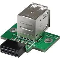 StarTech.com .com 2 Port USB Motherboard Header Adapter, IDC, USB 2.0, Schwarz, Grün, Edelstahl, 20 mm, 125 mm, 230 mm