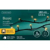 Kaemingk LED Lichterkette Klassisch Weiß, Kabelfarbe:schwarz, LEDs:180 LEDs 13.5m