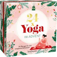 Sonstige Verlage Adventskalender mit 24 Yoga-Übungen, jede Karte mit Abbildung, in Geschenkbox