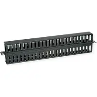 Value 19-Zoll-Frontplatte 1 HE, beidseitig mit Kabelkanal, schwarz