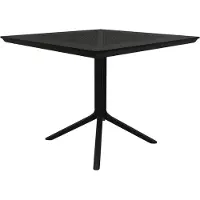 CLP Gartentisch Lenval 80 x 80 cm robust & wetterfest schwarz