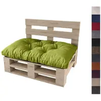 Sunnypillow Palettenkissen für Gartenmöbel - Sitzkissen 120 x 50 cm - Palettenauflage für Palettensofa - Palettenpolster, Sitzpolster für Palettenmöbel - Gesteppte Gartenkissen - Kissen Grün