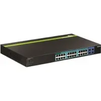 Trendnet TPE TPE-2840WS 28-Port Gigabit Web Smart PoE+ Switch - Switch - managed - 4 x 10/100/1000 (PoE+) + 20 x 10/100/1000 (PoE) + 4 x SFP - Desktop, an Rack montierbar - PoE+ (185 W)