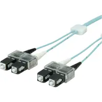 EasyLan LWL-LED-Patchkabel duplex 50/125µm OM3, SC/SC, türkis, 5 m