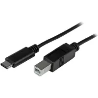 StarTech.com .com 2m USB-B zu USB-C-Kabel, Datenkabel, USB 2.0, USB-C-Datenübertragungskabel, 2 m, USB C, USB B, USB 2.0, Stecker/Stecker, Schwarz