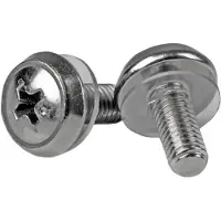 StarTech.com .com 100er-Pack M5 12mm Rackschrauben Set für 19 und 10 Zoll Serverracks, Netzwerkschränke und Gehäuse, Silber, TAA, Schraube, Edelstahl, 100 Stück(e), 449 g