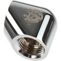Bitspower Adapter 90 Grad G1/4 Zoll IG auf G1/4 Zoll IG - silber glänzend
