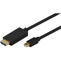 Microconnect MDPHDMI1B, 1 m, Mini DisplayPort, HDMI Typ A (Standard), Stecker, Stecker, Gerade
