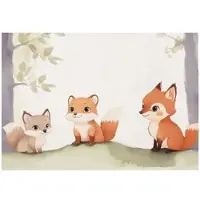 WALLARENA FOTOTAPETE Kinderzimmer Wald Fuchs 350x250