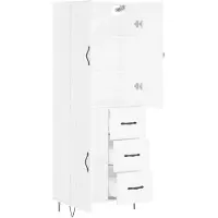 vidaXL Highboard Weiß 69,5x34x180 cm Holzwerkstoff