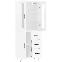 vidaXL Highboard Weiß 69,5x34x180 cm Holzwerkstoff