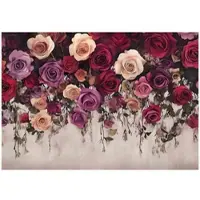 WALLARENA FOTOTAPETE Blumen Vintage Vlies Tapete Wohnzimmer 250x175