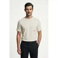 BOSS T-Shirt "TS Structure" 100% Cotton, Regular Fit, Rundhalsausschnitt