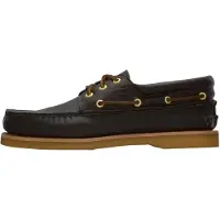 Timberland für Herren. TB0A2QKYW011 Bootsschuhe aus braunem Leder, handgefertigt (45.5 W), Wohnung, Schnürsenkel, Lässig, Klassisch