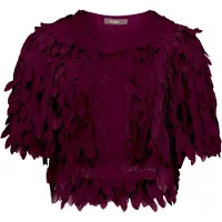Vera Mont Blusenjacke "Blusenjacke gerader Schnitt", Damen, Gr. 42, lila (strong aubergine), Obermaterial: 100% Polyester PES., Jacken Blusenjacke