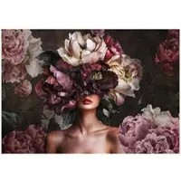 WALLARENA FOTOTAPETE Frau Blumen Vlies Tapete Wohnzimmer Schlafzimmer 300x210