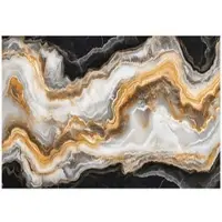 WALLARENA FOTOTAPETE Marmor Gold Schwarz Vlies Tapete Wohnzimmer Schlafzimmer 400x280