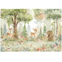 WALLARENA FOTOTAPETE Kinderzimmer Tiere Wald 250x175