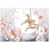 WALLARENA FOTOTAPETE Kinderzimmer Mädchen Blumen Tiere 300x210