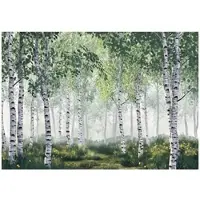 WALLARENA FOTOTAPETE 3D Effekt Wald Bäume Natur Tapete Wohnzimmer 400x280