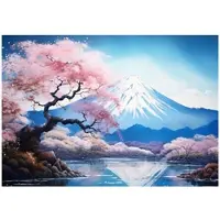 WALLARENA FOTOTAPETE Berge Aquarell Vlies Tapete Wohnzimmer 350x250