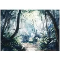 WALLARENA FOTOTAPETE Wald Dschungel Natur Vlies Tapete Wohnzimmer 300x210
