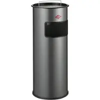 Wesco Standascher 50 in SILBER inklusive Abfallvolumen 50 Liter / Mülleimer / Ascher