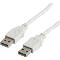Value USB 2.0 Kabel, Typ A-A, weiß, 3 m