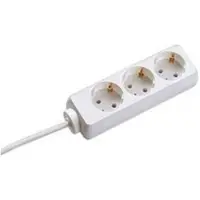 Bachmann SELLY Steckdosenleiste 3x Schutzkontakt, weiß, 3 m