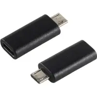 S-Conn 14-05019 USB 2.0 MicroB USB 3.1 C Schwarz Kabelschnittstellen-/adapter