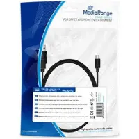 MediaRange MRCS188, 1,8 m, USB A, Mini-USB B, USB 2.0, 0,48 Gbit/s, Schwarz