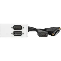 VivoLink WI221267, HDMI + DisplayPort, Weiß, 50 g, 160 mm, 131 mm, 35 mm