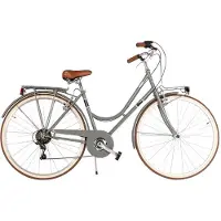 VELOmarche Via Veneto City-Bike Condorino Lady 28" 6V, Farbe: Grau Gallante