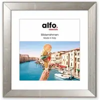Alfo. Nina 30x30 cm silber m. Ppt 15x15 cm, Holzrahmen