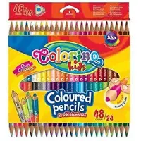 COLORINO Kids Triangular coloured pencils 24 pcs / 48 colours