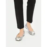 Love Moschino Ballerinas JA11011G1MIF090B Silberfarben