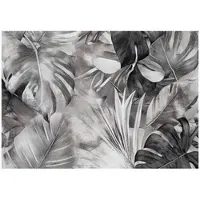 WALLARENA FOTOTAPETE Monstera Blätter Schwarz Weiß 200x140