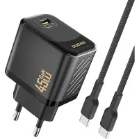 Dudao A28C 45W GaN-Wandladegerät + USB-C-Kabel - Schwarz