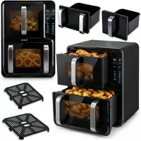 Berdsen Heißluftfritteuse, Doppelkammer, vertikal, 12 l, 2800W BD-664