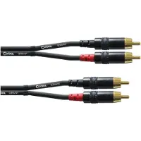 Cordial CFU 0.9 CC, 2 x RCA, Männlich, 2 x RCA, Männlich, 0,9 m, Schwarz
