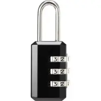 Sygonix SY-5044452 Vorhängeschloss 22 mm Schwarz Zahlenschloss