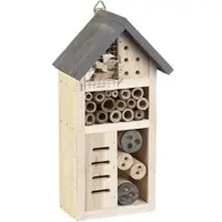 ROYAL GARDINEER Insektenhotel Linda, zum Aufhängen, aus Holz, mit Nisthülsen, 26 x 11 cm, Bienenhotel