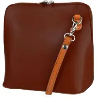 Toscanto Umhängetasche, Schultertasche Leder braun, dunkelbraun ca. 17cm | Gr.: onesize