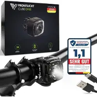 MIVELO Fahrradlicht - USB Wiederaufladbar - 100% Wasserdicht - IPX5 - Schwarz