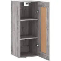 vidaXL Wandschrank Grau Sonoma 34,5x34x90 cm Holzwerkstoff